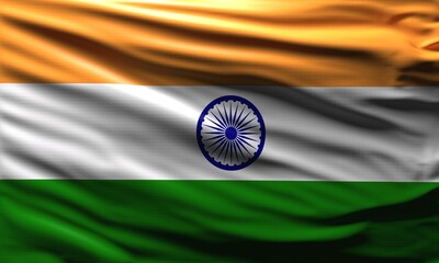 3d india flag background indian national symbol waved in the wind world flags concept