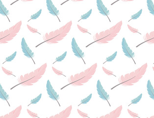 Beautiful feathers pattern. Modern  background, wallpaper. 