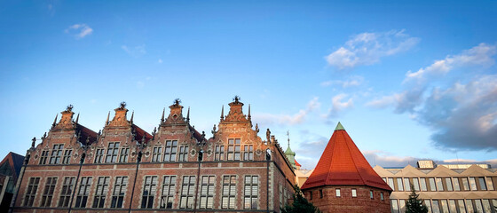 Architektura starego miasta. Gdańsk, Polska