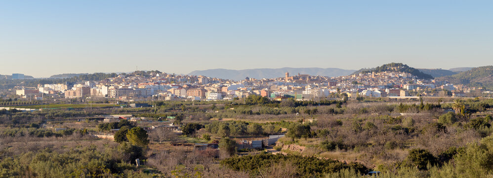 Vista panor&aacute;mica de la ciudad de Segorbe, en la provincia de Castell&oacute;n. Comunidad Valenciana. Espa&ntilde;a. Europa