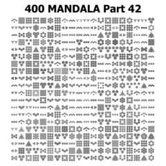 various mandala collections 400 Ethnic Mandala line pattern set Doodles freehand