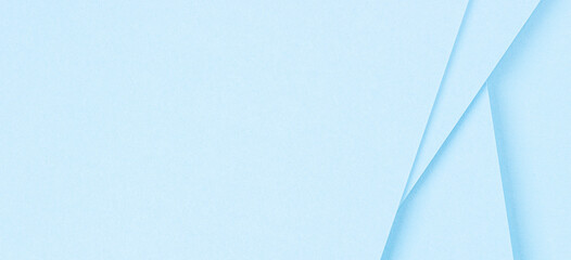 Pastel colored paper texture banner background. Minimal geometric shapes and lines in light blue...
