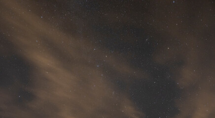 Stars and clouds at night