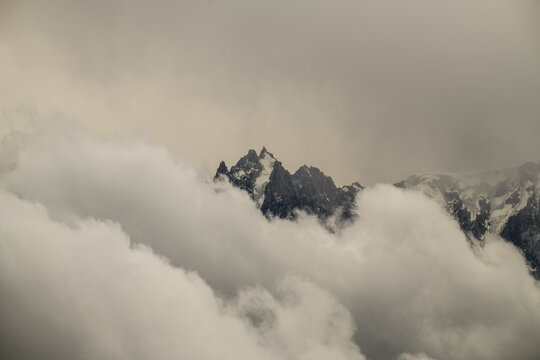 Mistified sceneries of Montblanc