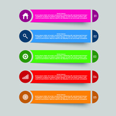 infographic vector design, banner template with number options for infographic, design, business, education, presentation, website, brochure, pamphlet. Editable vector tags, with royalty free eps10.