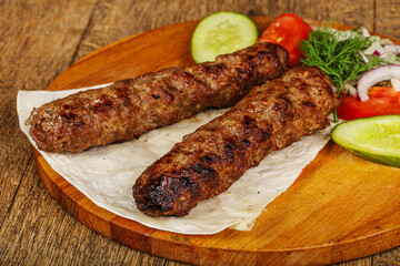 Beef skewer minced meat shashlik