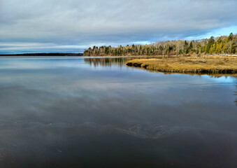 Inlet on Penobscot Bay in Maine in the spring