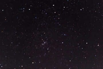 Blue dark night sky with many stars. Milky way cosmos background. The stars in the night sky. Starry blue night sky. Night scape with beautiful starry sky. Star texture. Space background