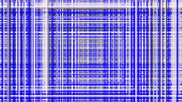 Intersecting creativity with a virtual tunnel formed by narrow blue and white lines. Animation. Optical illusion of a moving bright tunnel with a black hole in the center, seamless loop.