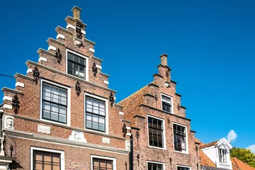 Foto op Plexiglas Step gables at Jan Nieuwenhuizenplein in Edam, Noord-Holland province, The Netherlands © Holland-PhotostockNL