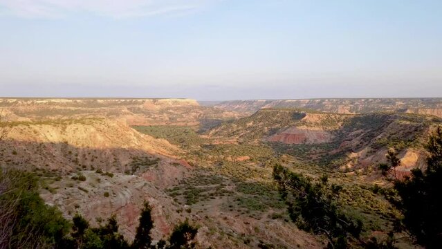 Time lapse video of the Palo Duro Canyon in Texas from late afternoon to sunset