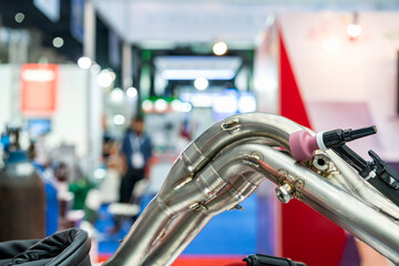 Stainless steel pipe automobile or motorcycle part after assembly component by Tungsten inert gas...