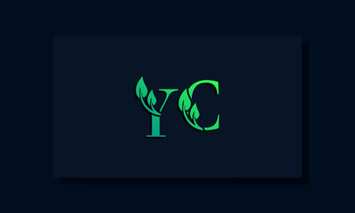 Minimal leaf style Initial YC logo