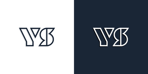 Abstract line art initial letters YS logo.