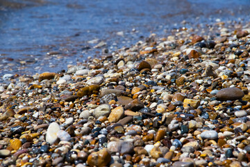 sea ​​stones wet beautiful background