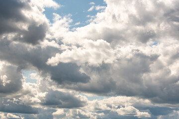 cumulus clouds in a blue sky