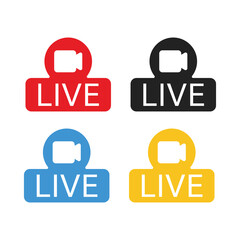 live streaming illustration. Online webinar, lesson, course. Vector on white background flat style 