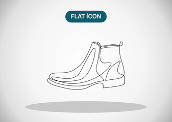 Men's Shoes continuous one line drawing minimalism design