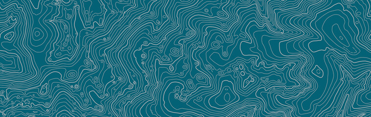 Abstract vector topographic map in dark colors - obrazy, fototapety, plakaty