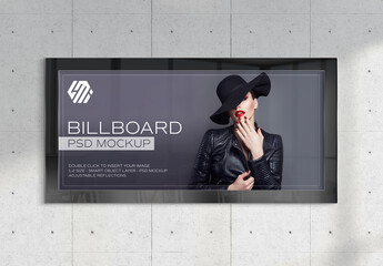 Panoramic Billboard Mockup on Subway Station Wall