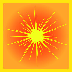 Image of an explosion or a star in a square background