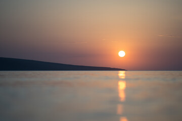 sunset on the sea