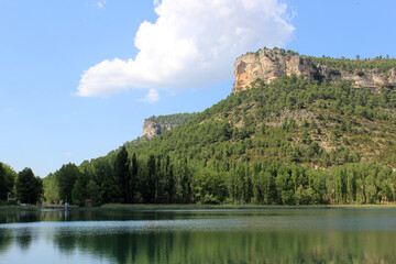 Fototapeta na wymiar Lagoon of Uña, town in the province of Cuenca (Spain)