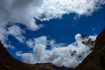 clouds over the mountain
