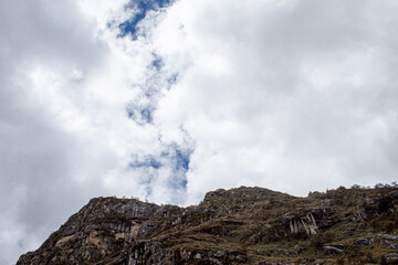clouds in the mountains