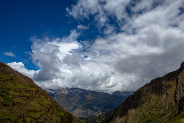 clouds in the mountains