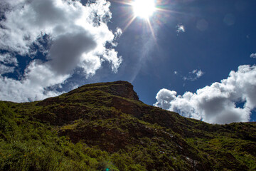 clouds in the mountains