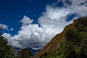 clouds over the mountains