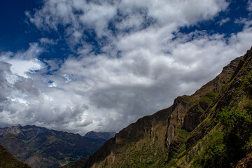 clouds over the mountains