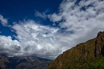 clouds in the mountains
