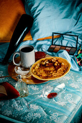 Breakfast In Bed Hungover - obrazy, fototapety, plakaty