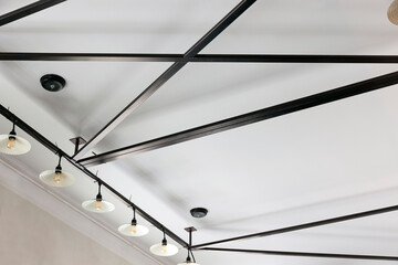lighting system with lamps in the cafe