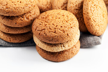 the porous structure of real round cookies