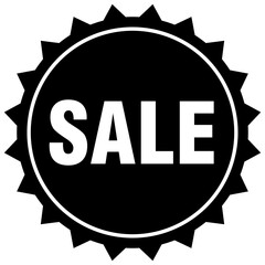 Sale Discount Round Sign Sticker or Adhesive Icon. Vector Image.