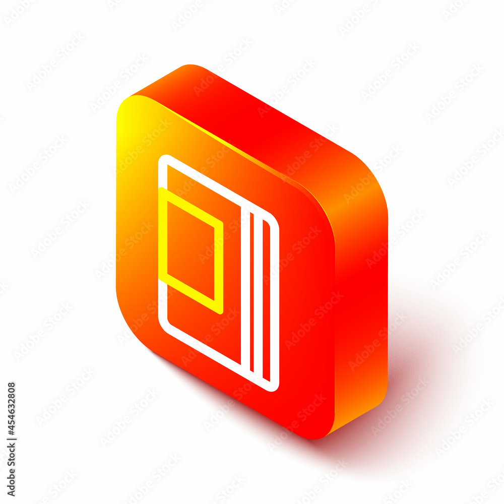 Aufkleber isometric line notebook icon isolated on white background. spiral notepad icon. school notebook. wri