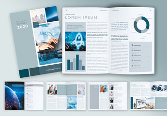 Multipurpose Grey and Blue Annual Report