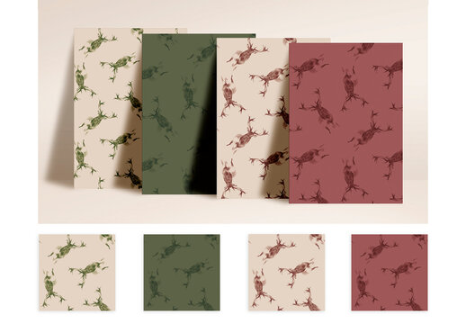 Pattern Christmas Deer