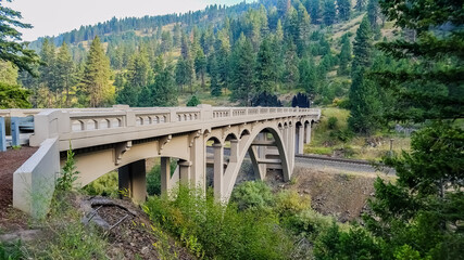 Historic bridge in the mountains
