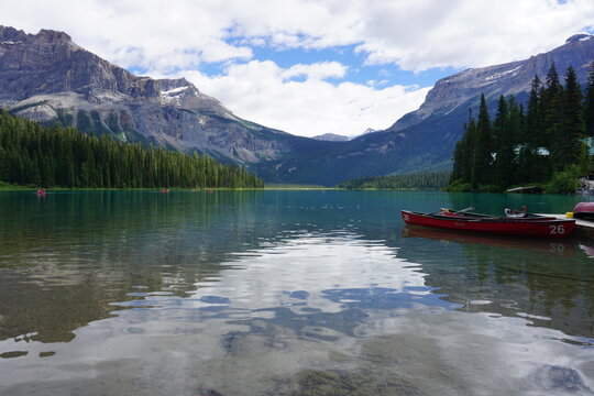 Emerald Lake In Yoho National Park, British Columbia, Canada.