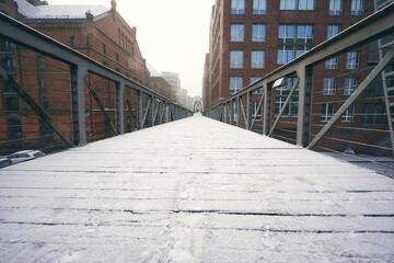 Speicherstadt bei Schnee