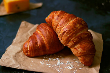 Egyptian brown croissant on crafted paper
