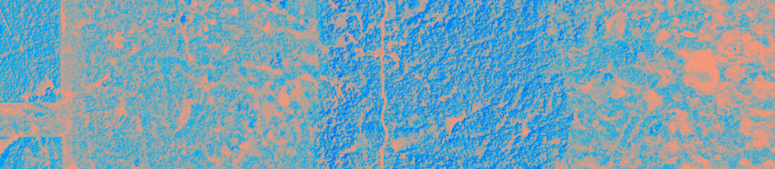 abstract coral and blue color texture background with copy space for design