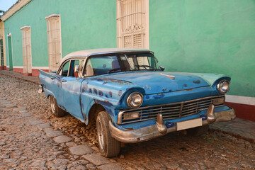 Vintage Chevy in UNESCO World Heritage Trinidad, Cuba