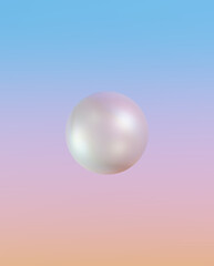 Single pearl 3d pastel color
