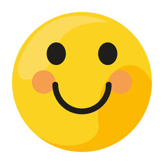 circular happy emoticon smiling