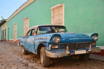 Vintage Chevy in UNESCO World Heritage Trinidad, Cuba